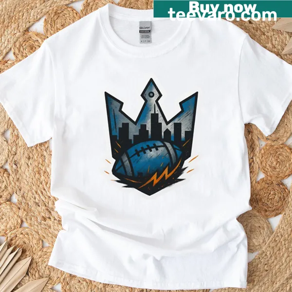 Vintage design featuring Detroit's urban crown on a t-shirt.