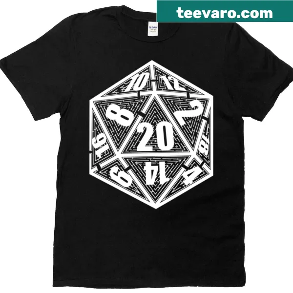T-shirt featuring a labyrinth design made of dice