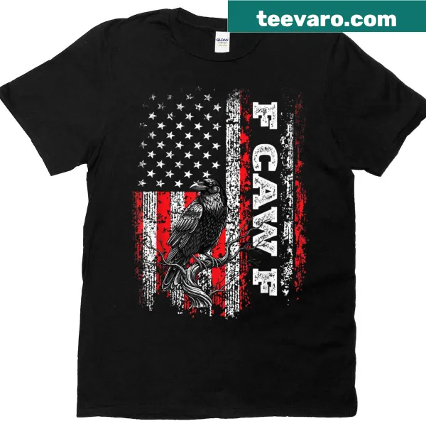 Vintage-style T-shirt with a distressed American flag design
