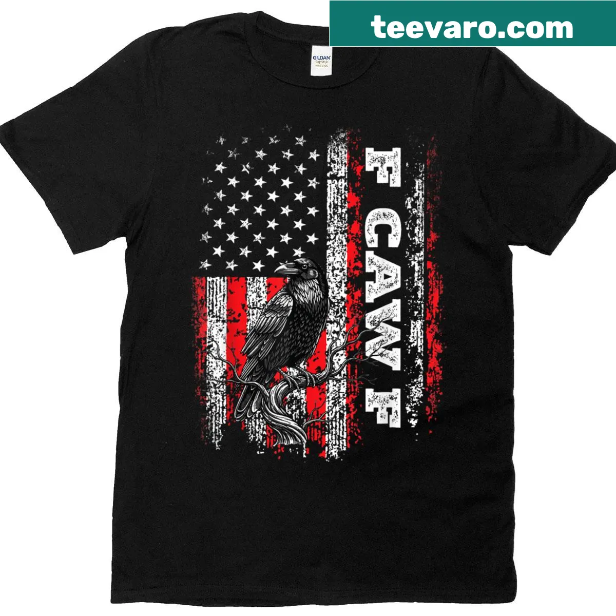 Vintage-style T-shirt with a distressed American flag design — on a men's t-shirt