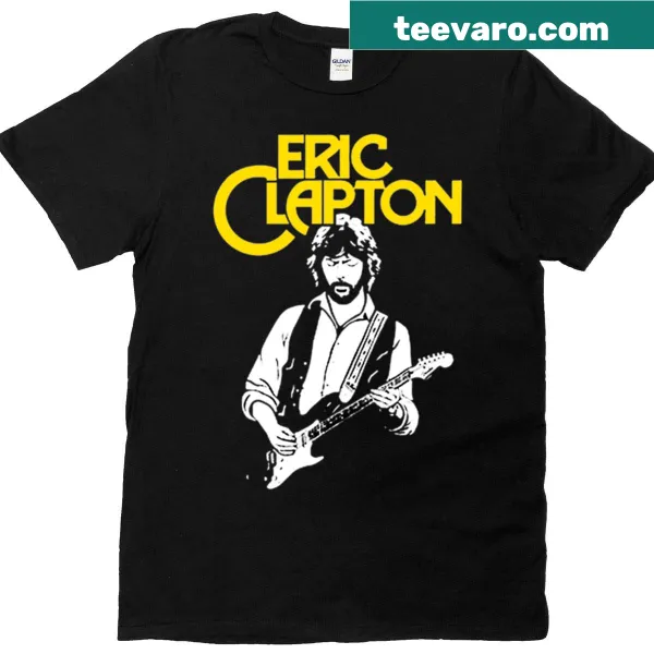 Eric Clapton logo graphic t-shirt for music fans