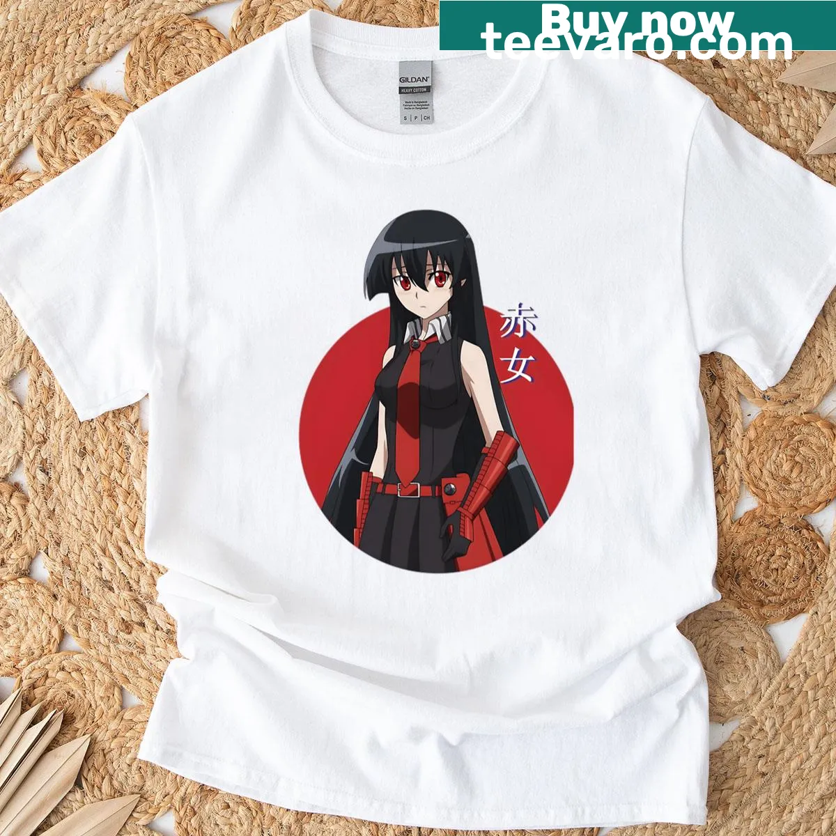 Funny anime and action film-themed vintage t-shirt design — on a men's t-shirt