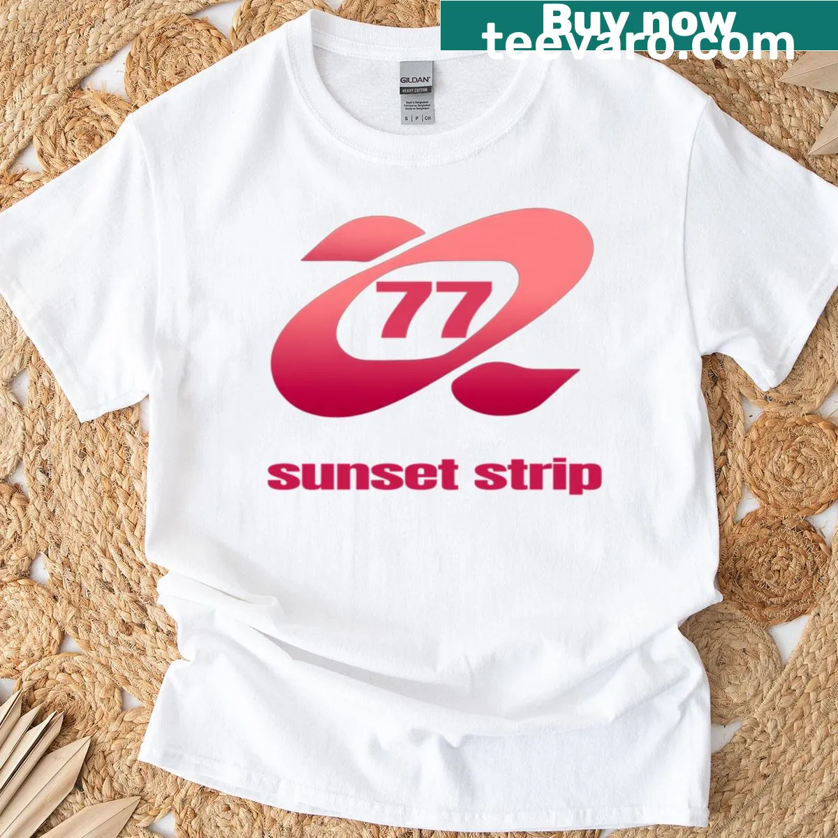 Vintage logo tee from the Flying Sunset Strip 77 Collection — on a men's t-shirt
