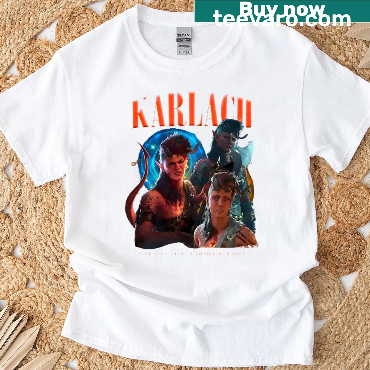 Vintage t-shirt with retro 90s gaming character graphic — on a men's t-shirt