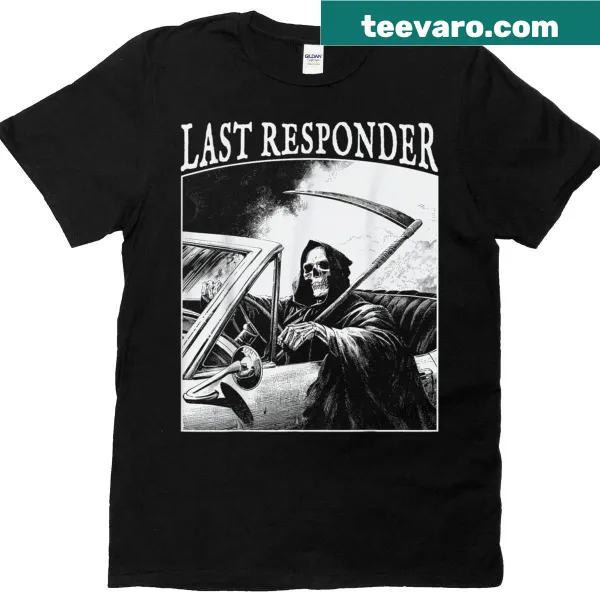 Vintage Grim Reaper Last Responder graphic t-shirt