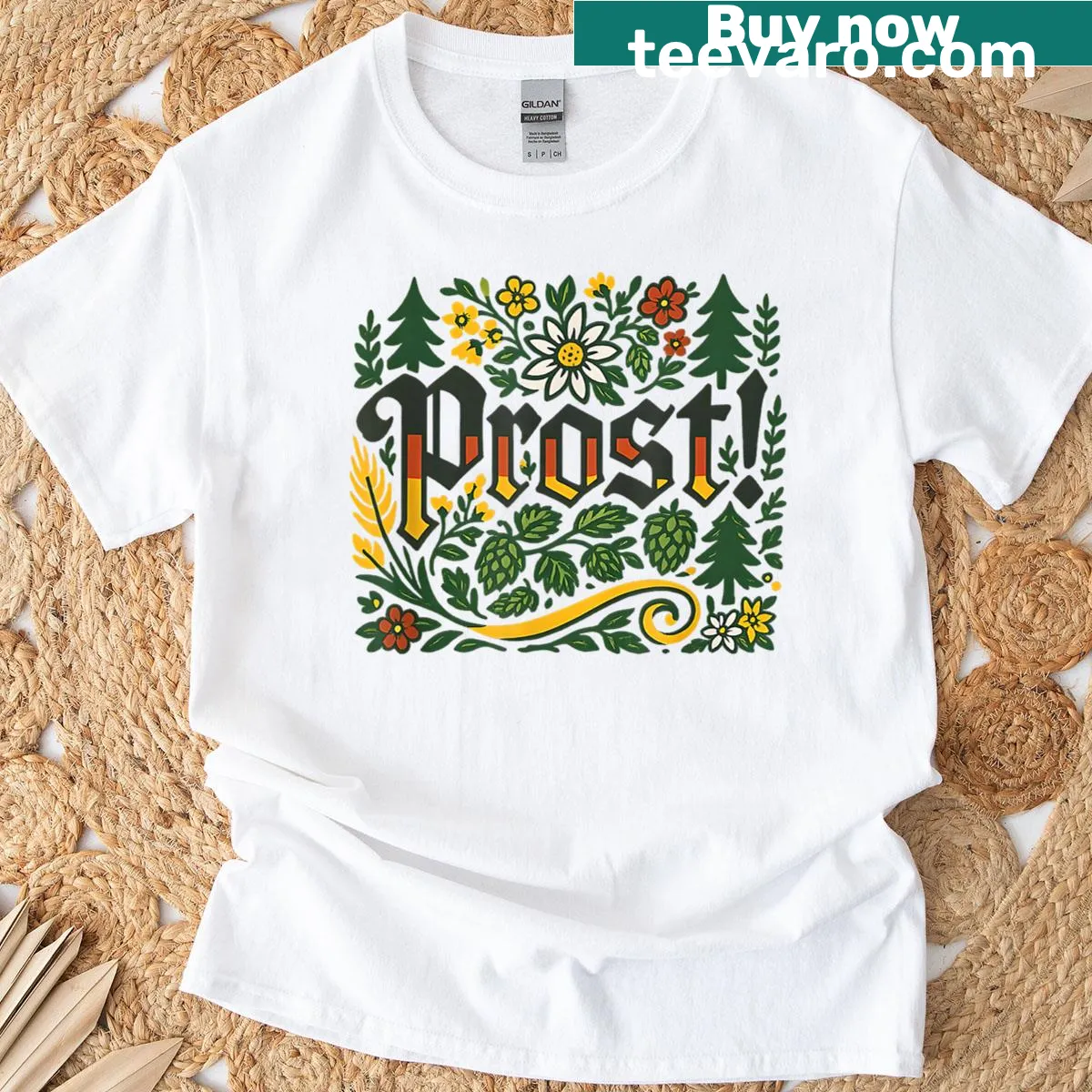 Vintage distressed Oktoberfest t-shirt with humorous drinking graphic — on a men's t-shirt