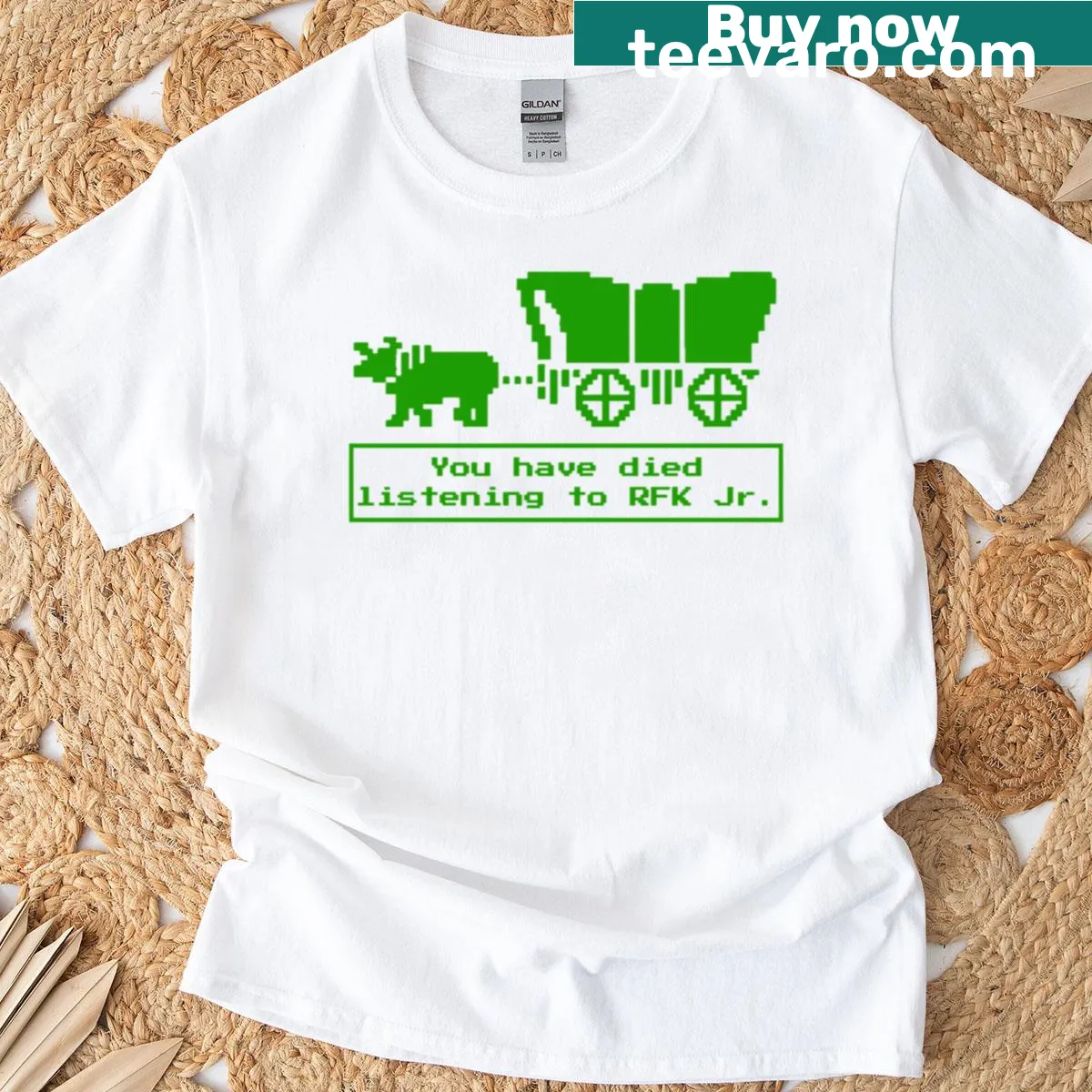 Humorous political T-shirt referencing RFK Jr. — on a men's t-shirt