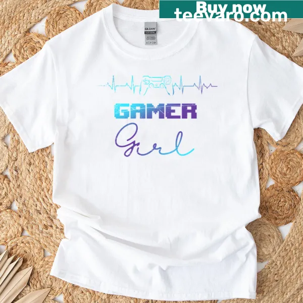Gaming T-shirt with a controller graphic and the word Gamer