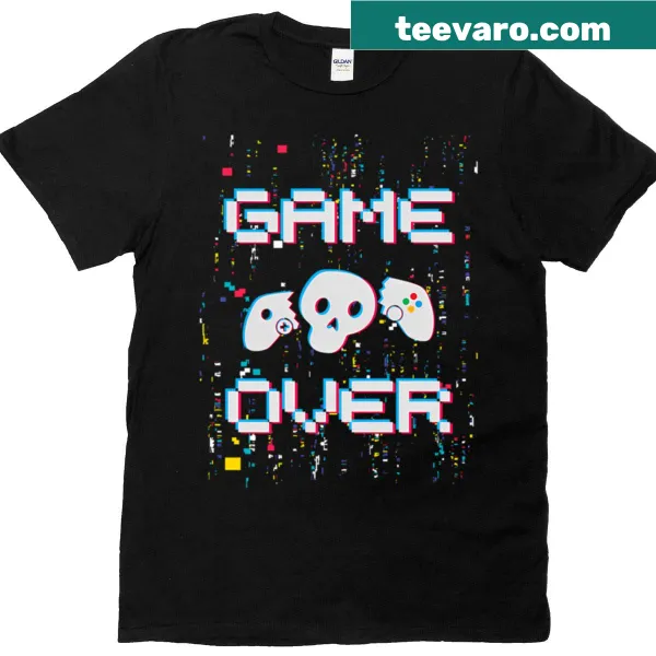 Playful typography T-shirt with 'Game Over' design for gamers