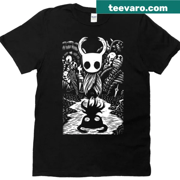 Funny Hollow Knight graphic tee featuring a ghostly knight