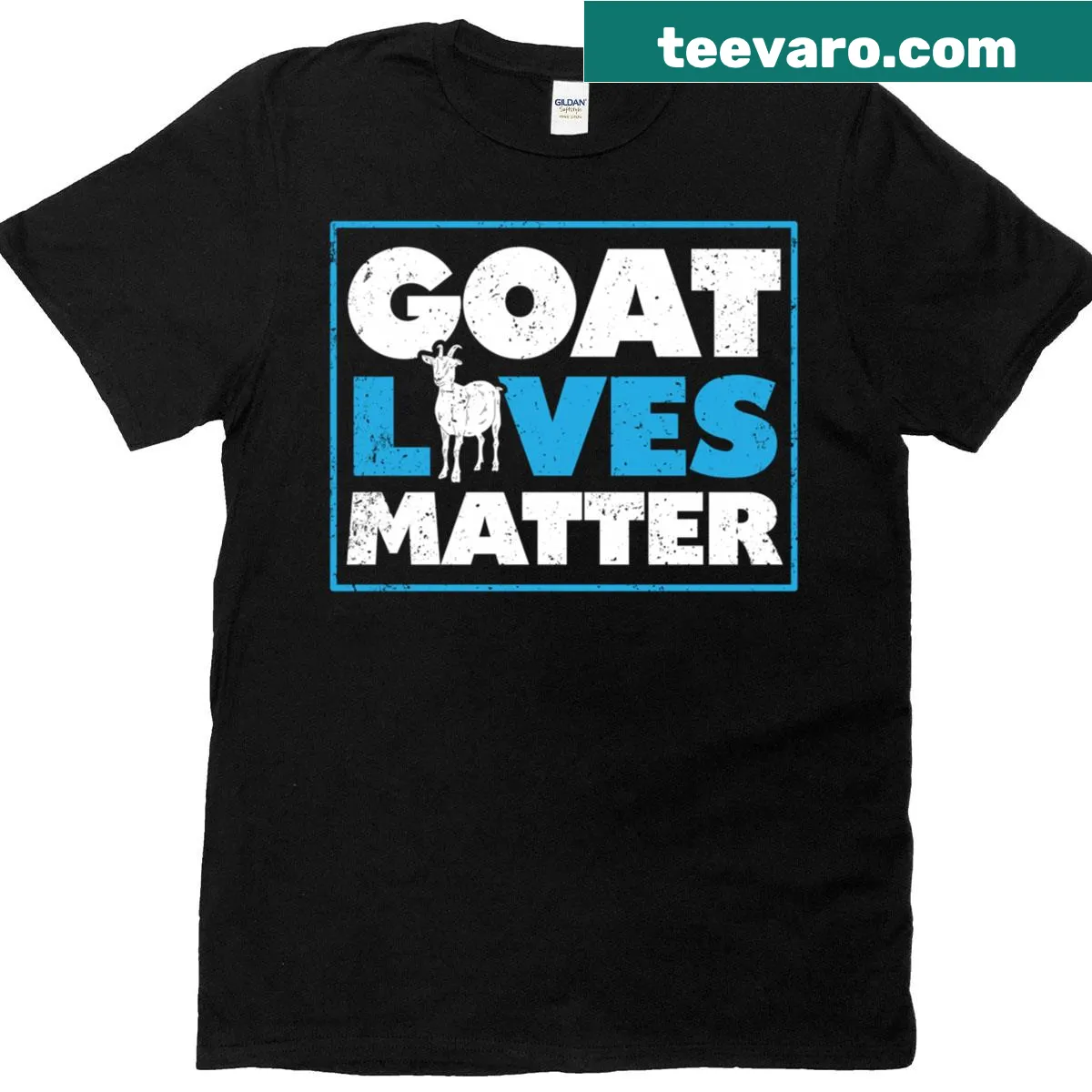 Goats Lives Matter t-shirt featuring bold typography — on a men's t-shirt