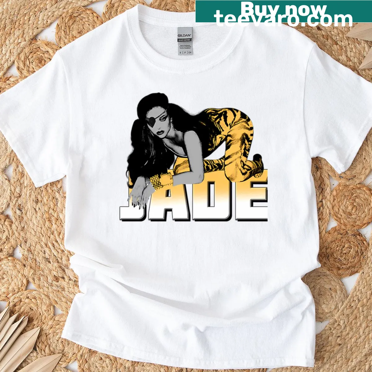 Edgy t-shirt with grunge pop singer design — on a men's t-shirt