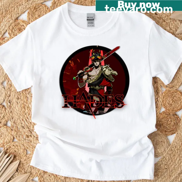 Illustration of Zagreus from Hades on t-shirt