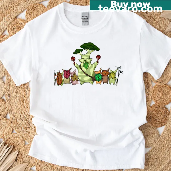 Illustration of Hestu and Koroks on a T-shirt, celebrating gaming culture
