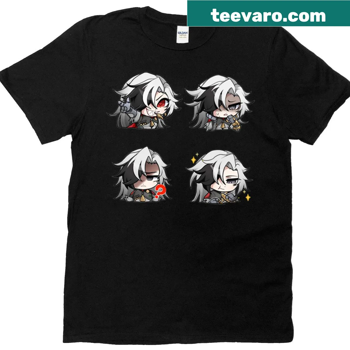 Dynamic graphic inspired by Honkai Star Rail on a t-shirt — on a men's t-shirt