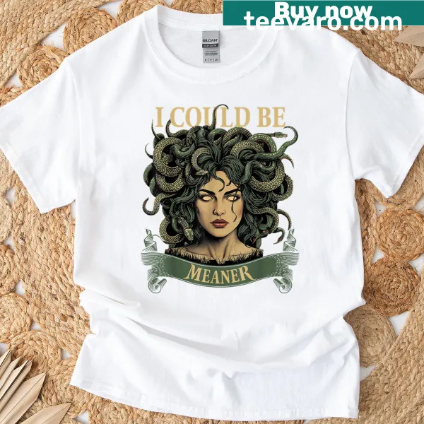 Vintage t-shirt featuring a funny Medusa graphic