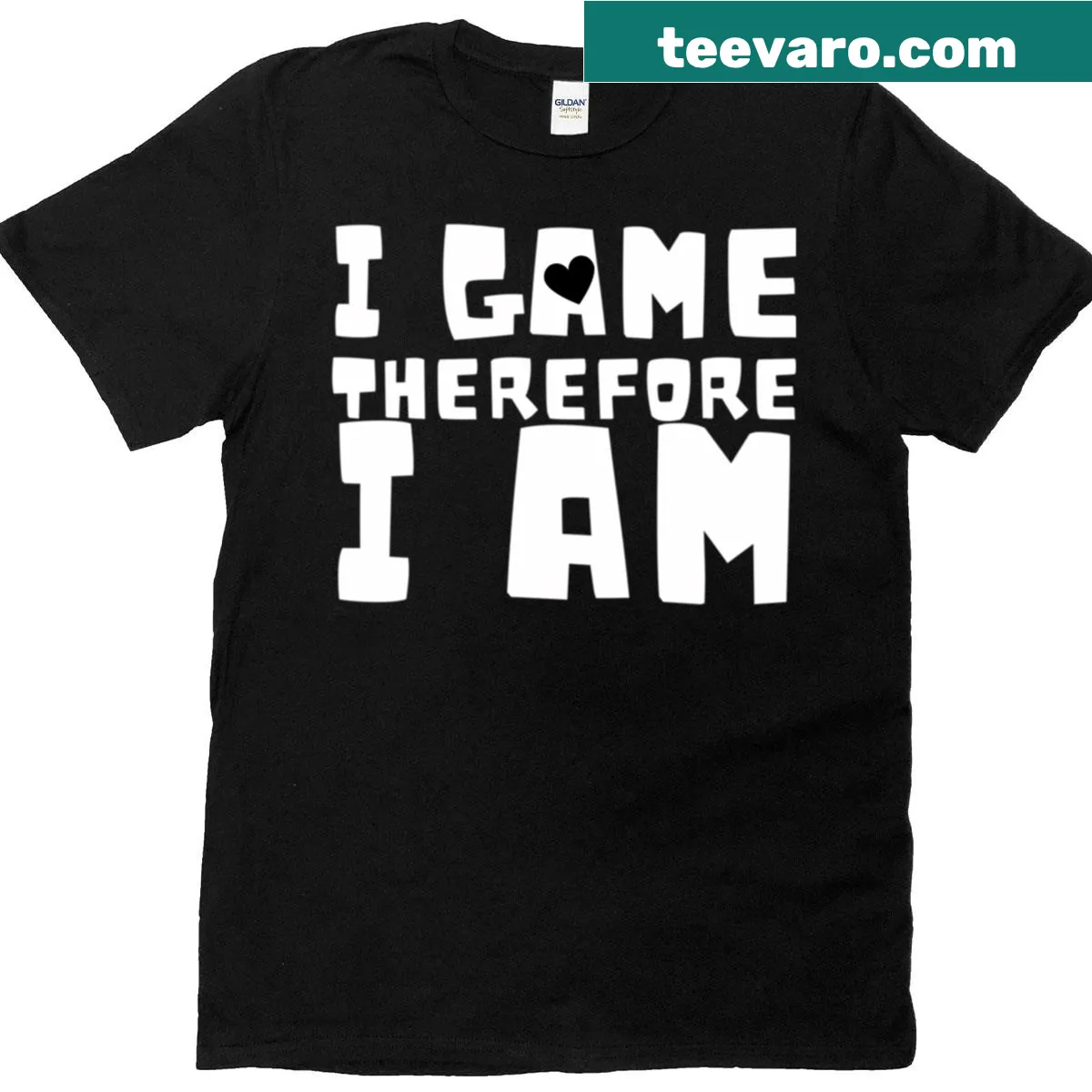Playful gaming T-shirt with clever text design — on a men's t-shirt