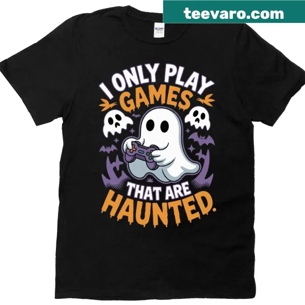 Funny Halloween gamer t-shirt about playing haunted games