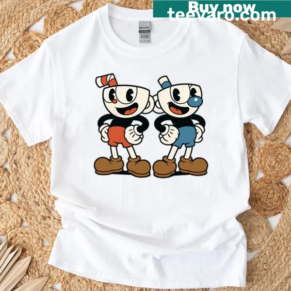 Cuphead themed t-shirt showcasing indie game graphics