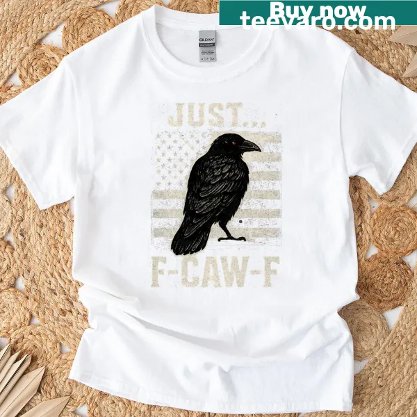 Vintage T-shirt featuring an American flag and crow design
