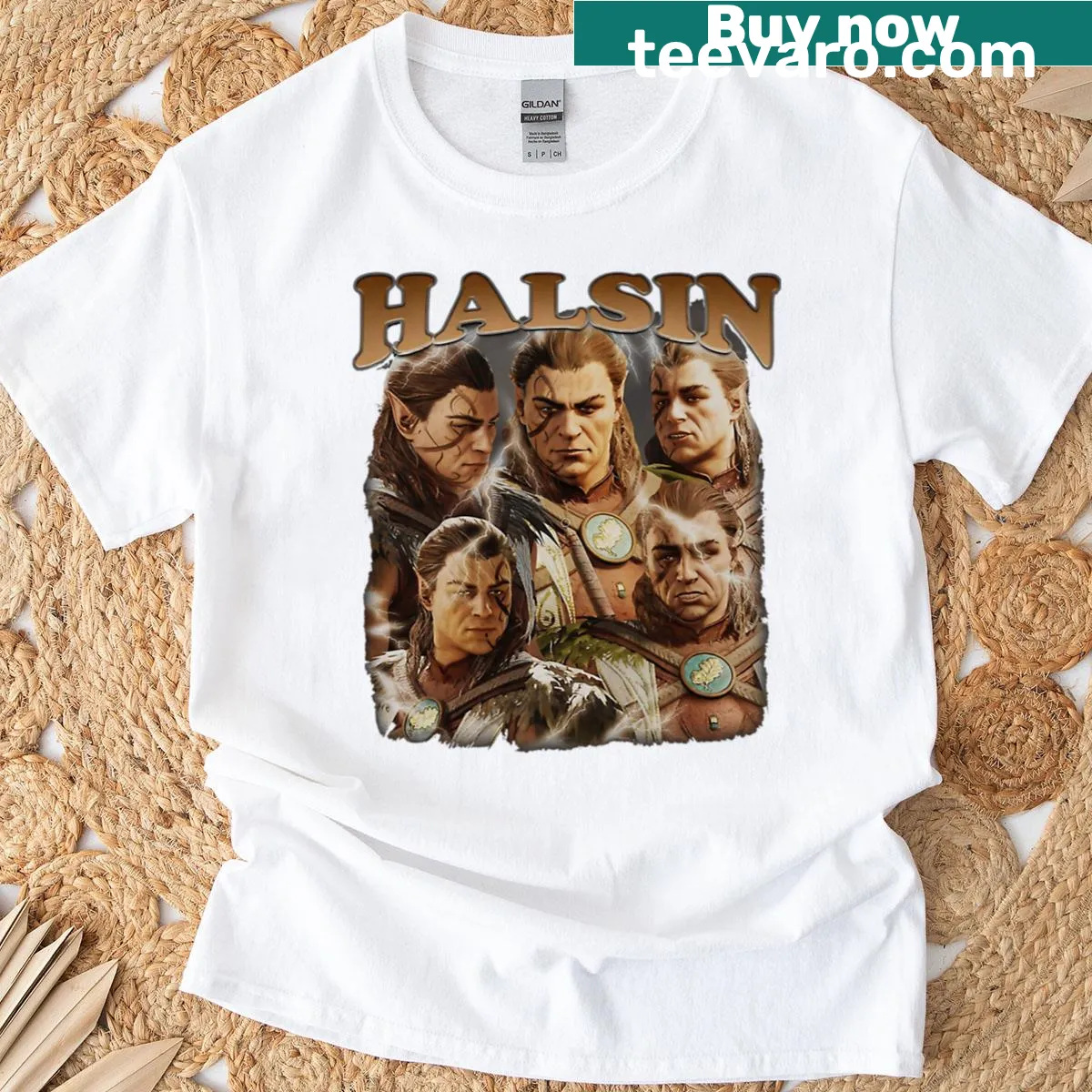 Vintage retro gaming T-shirt with funny characters — on a men's t-shirt