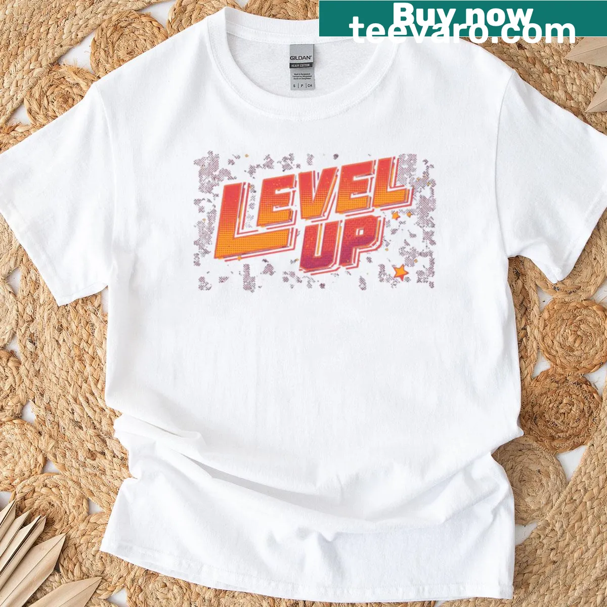 Motivational retro gamer design on a t-shirt — on a men's t-shirt