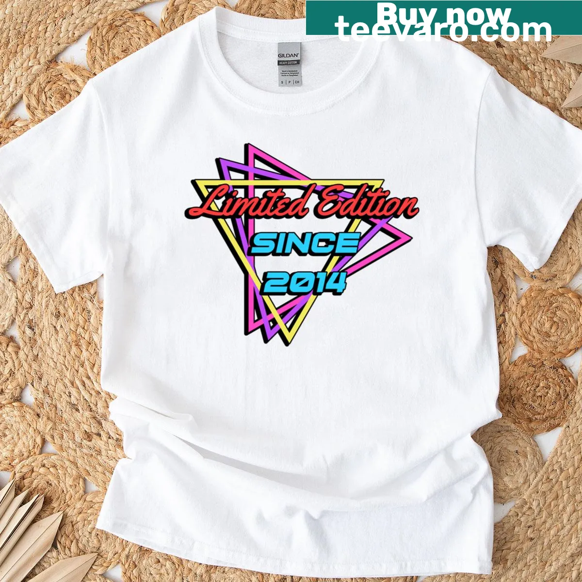 Limited edition t-shirt noting the year 2014. — on a men's t-shirt