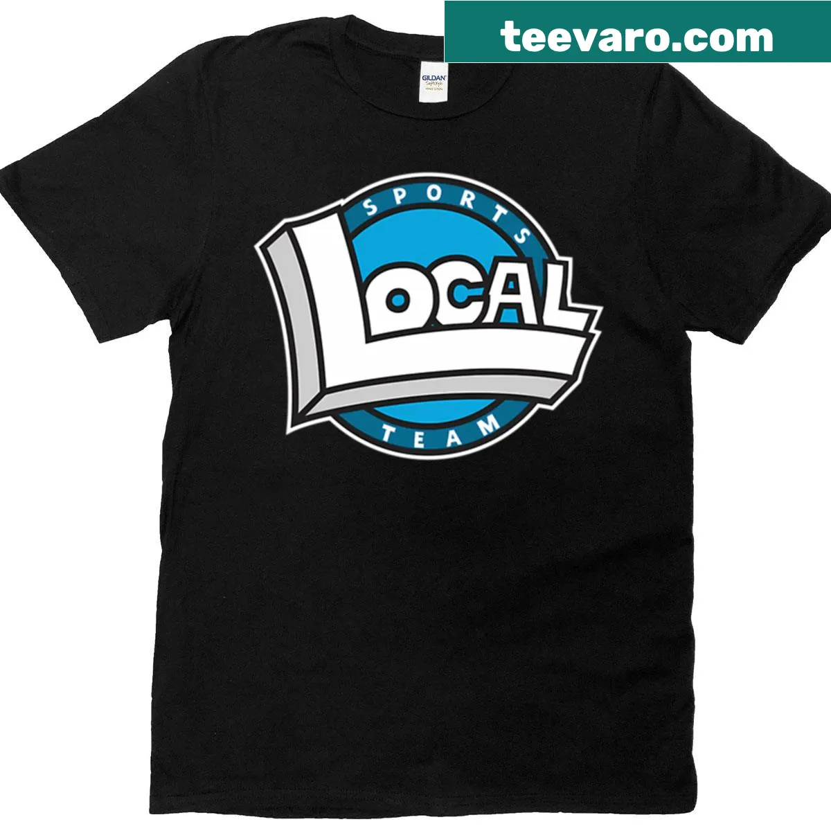 Local sports team t-shirt featuring team logo — on a men's t-shirt