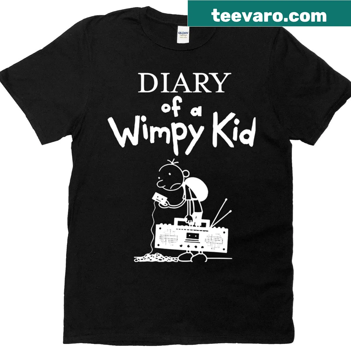 Funny kids t-shirt with vintage cartoon logo — on a men's t-shirt
