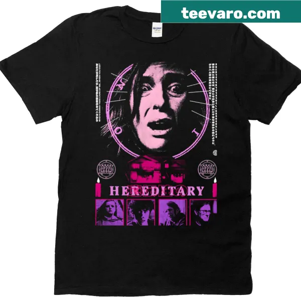 Vintage-style T-shirt with a dark horror movie logo for Halloween