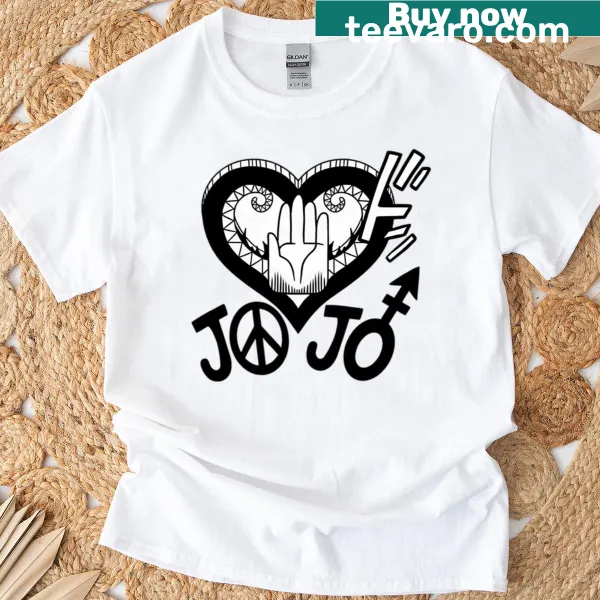 Heart logo t-shirt with a lucky symbol, embodying positivity