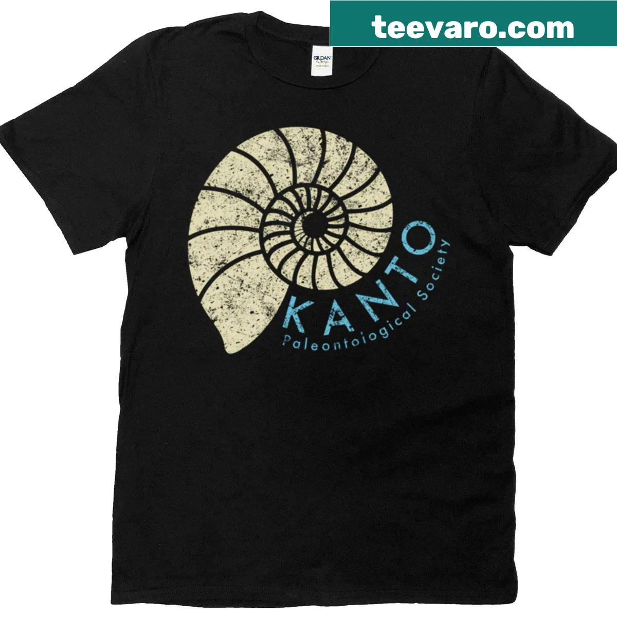 Illustrated dinosaur monster t-shirt for paleontology fans — on a men's t-shirt
