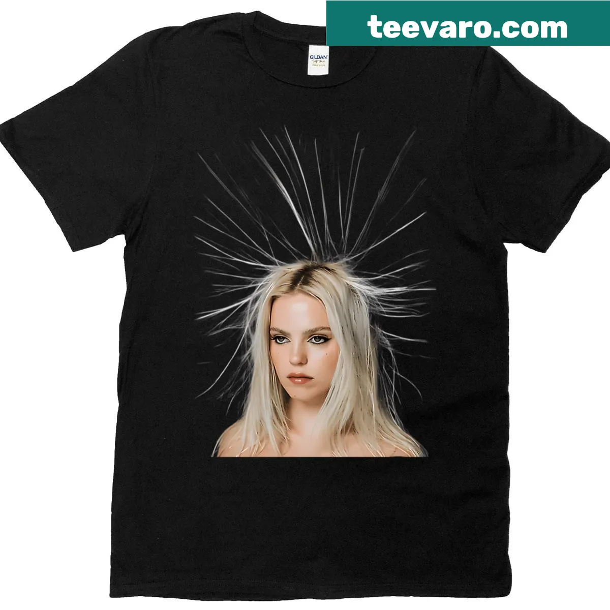Vintage T-shirt featuring a classic album tour logo from a singer — on a men's t-shirt
