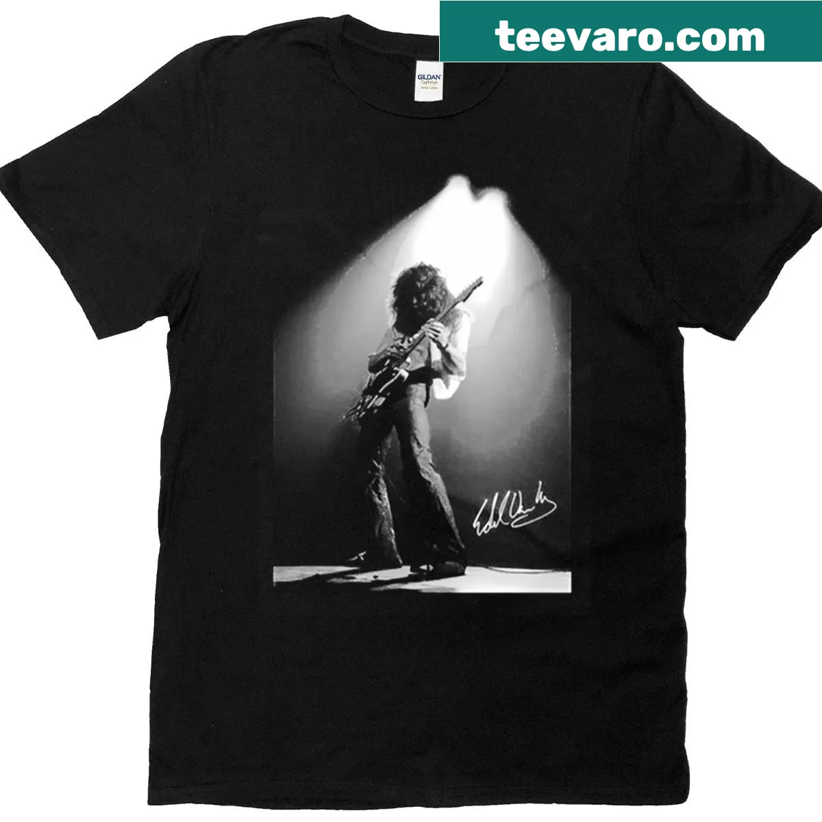Vintage music band logo t-shirt celebrating concert memories — on a men's t-shirt