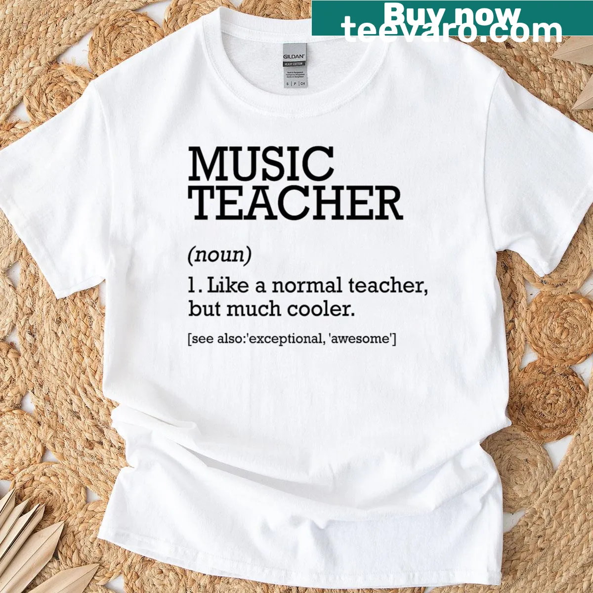 Funny music teacher definition shirt with personalized text — on a men's t-shirt