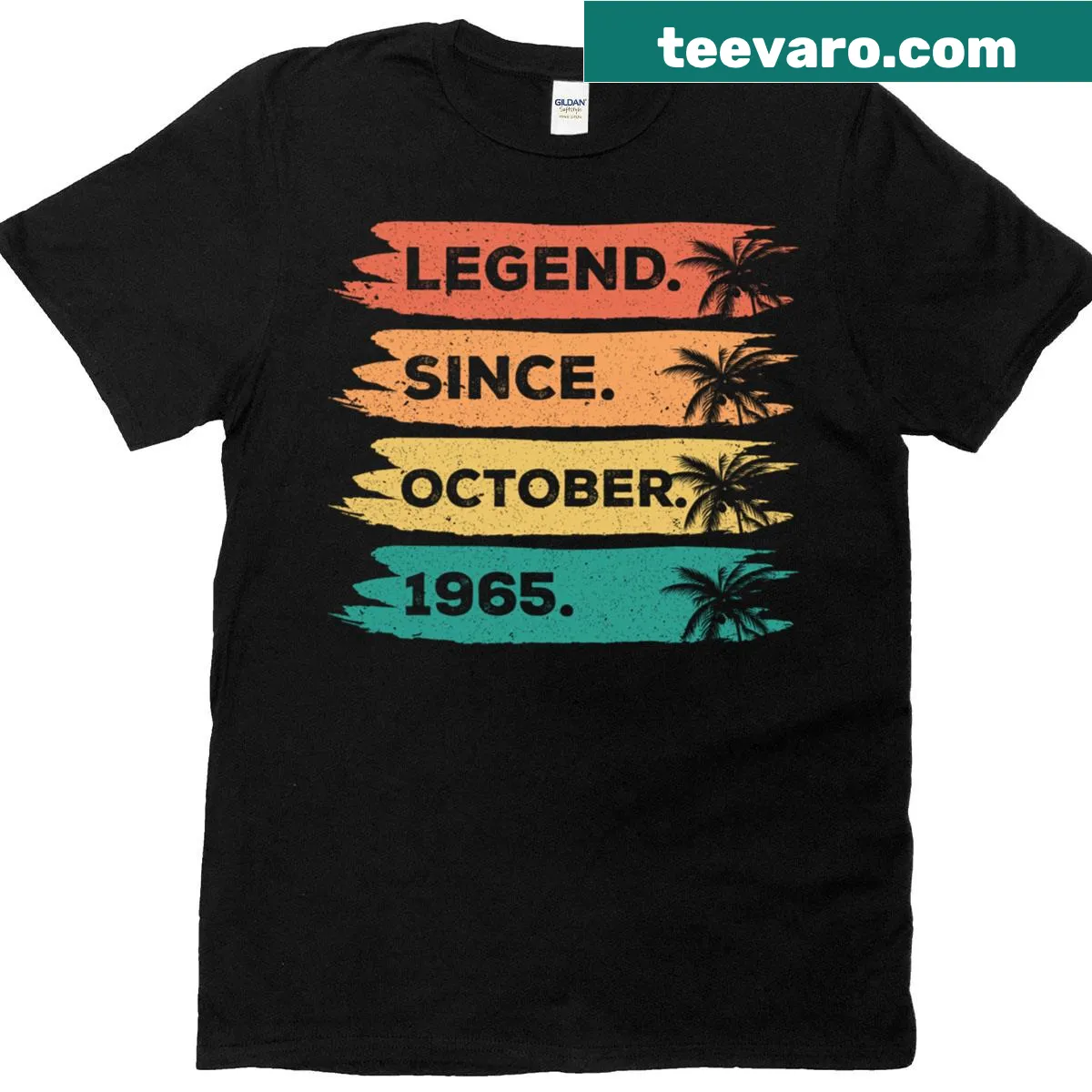 Vintage birthday t-shirt celebrating a 60th birthday in October 1965 — on a men's t-shirt