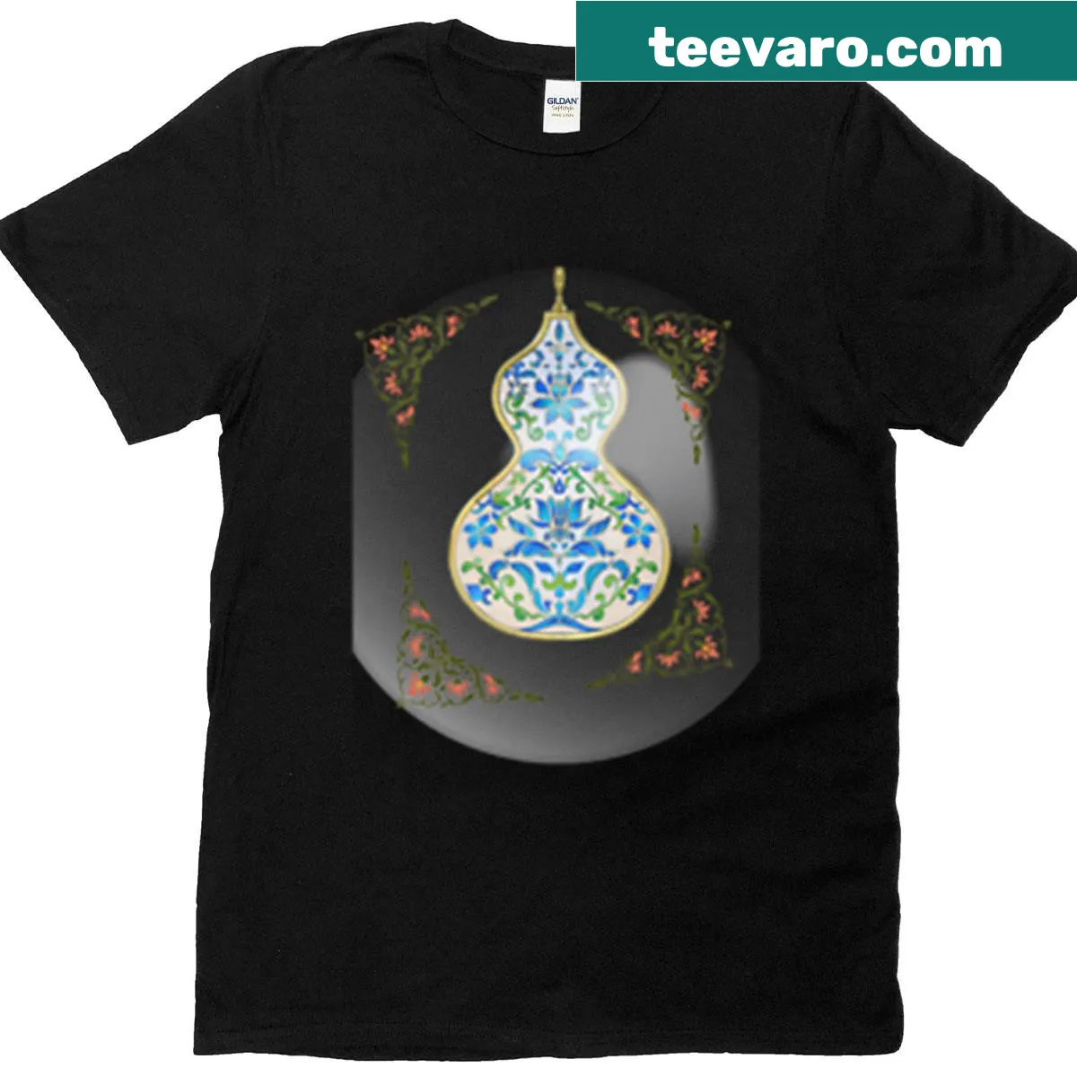 T-shirt featuring an original Anatolian gourd motif design — on a men's t-shirt