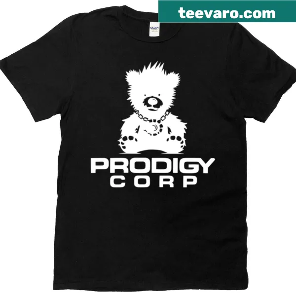 Minimalist hand-lettered Prodigy Corp logo on a t-shirt