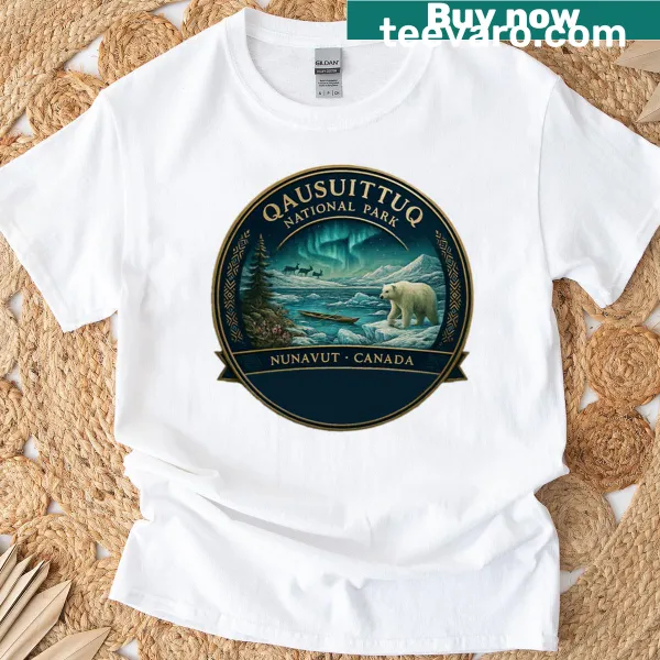 T-shirt featuring an illustration of a seal from Qausuittuq National Park
