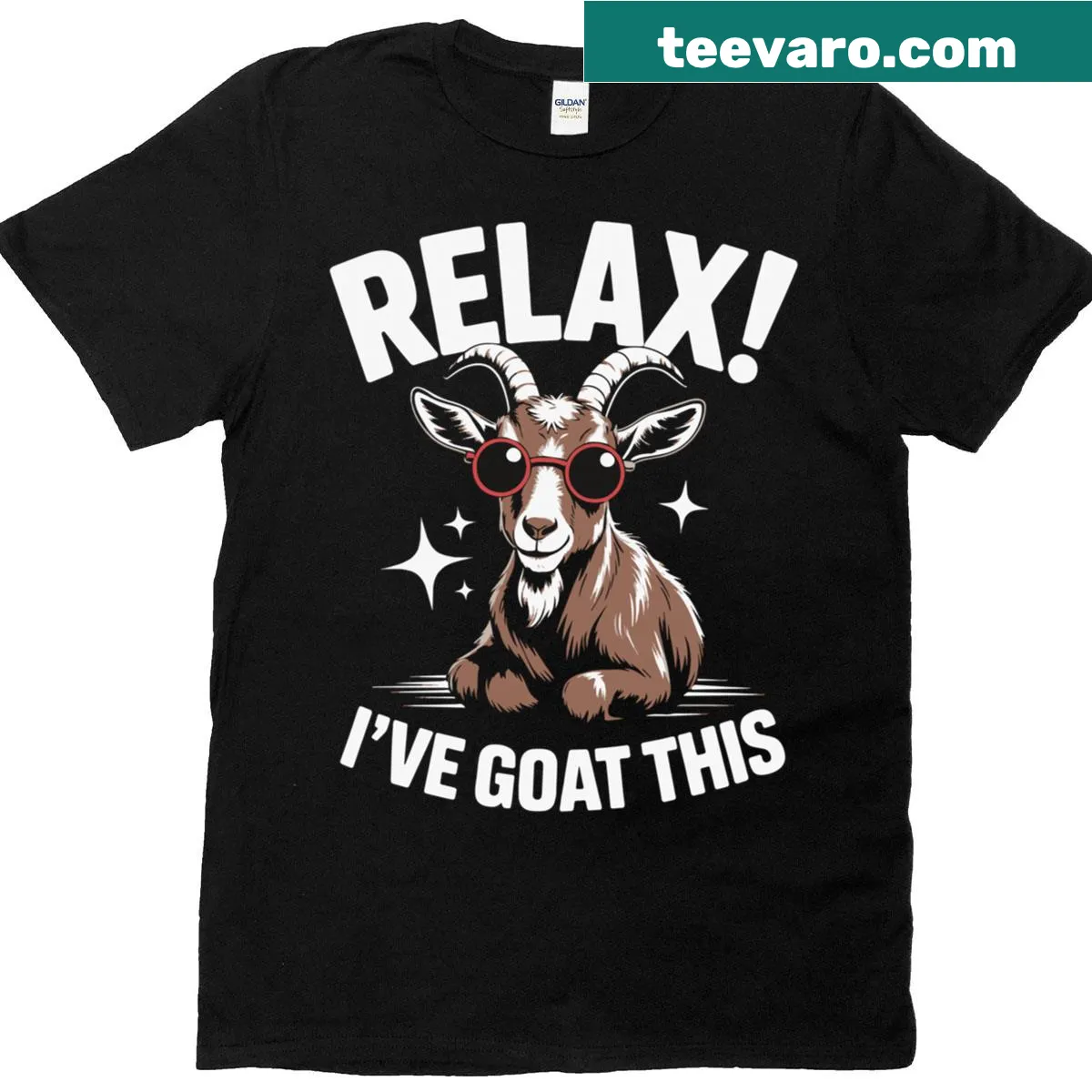 Humorous T-shirt with the quote Relax I've Goat This — on a men's t-shirt