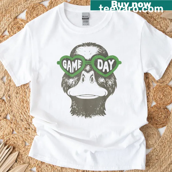 Retro T-shirt featuring a playful duck name game design for all ages
