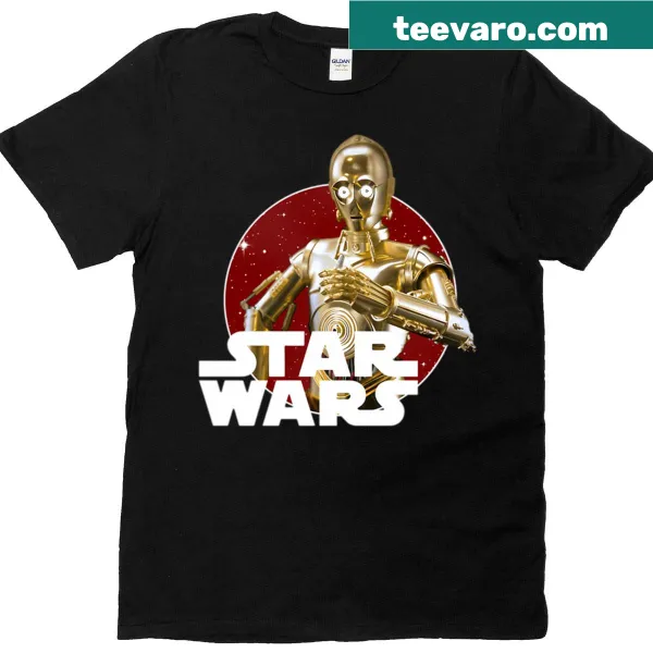 Retro robot in space war graphic T-shirt