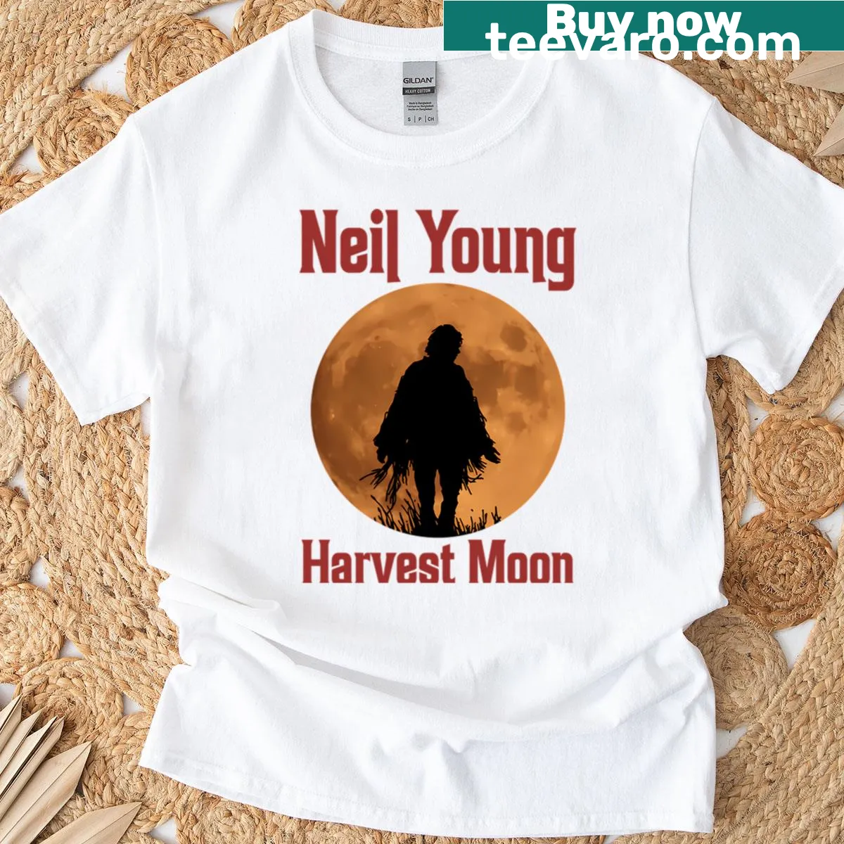 Vintage 70s tour art T-shirt featuring retro graphics — on a men's t-shirt