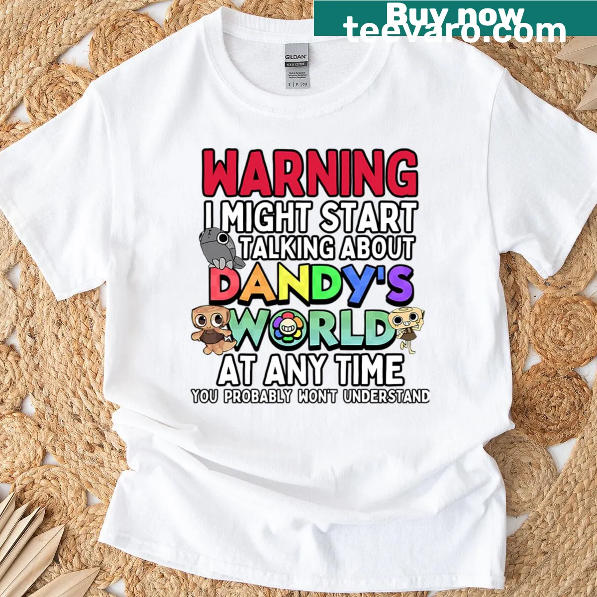 Cartoon design T-shirt for kids with playful movie-themed graphics — on a men's t-shirt
