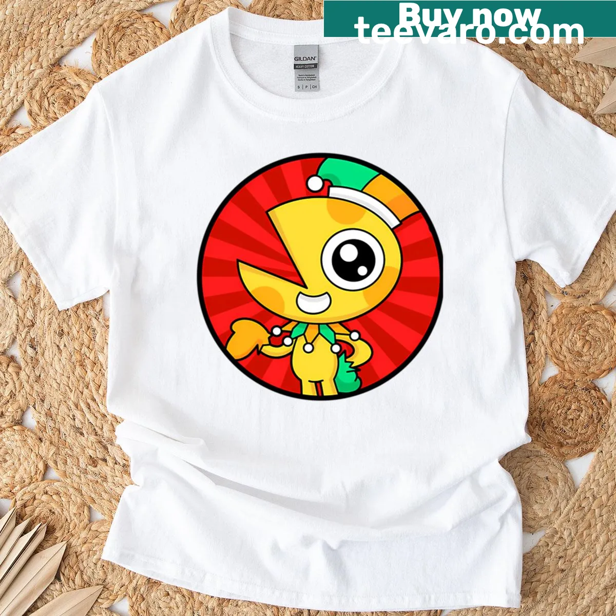 Cute cartoon-inspired kid's t-shirt design — on a men's t-shirt