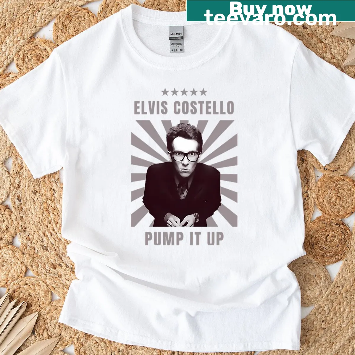 Vintage 90s music logo t-shirt featuring a classic album design — on a men's t-shirt