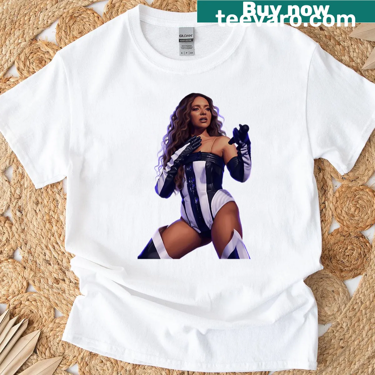 Vintage grunge-inspired British singer t-shirt — on a men's t-shirt