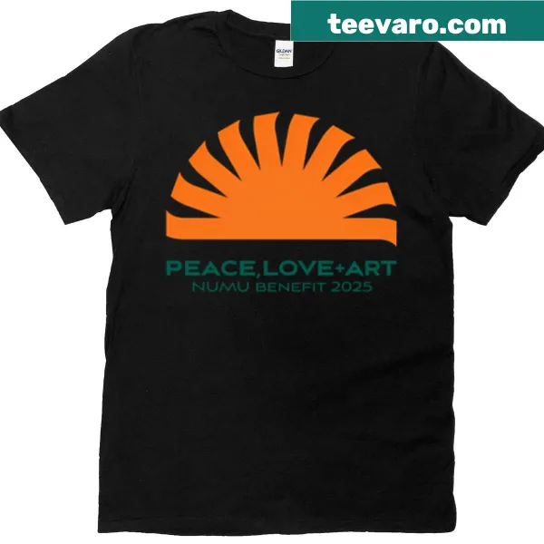 Teal t-shirt featuring the Numu logo for New Museum Los Gatos