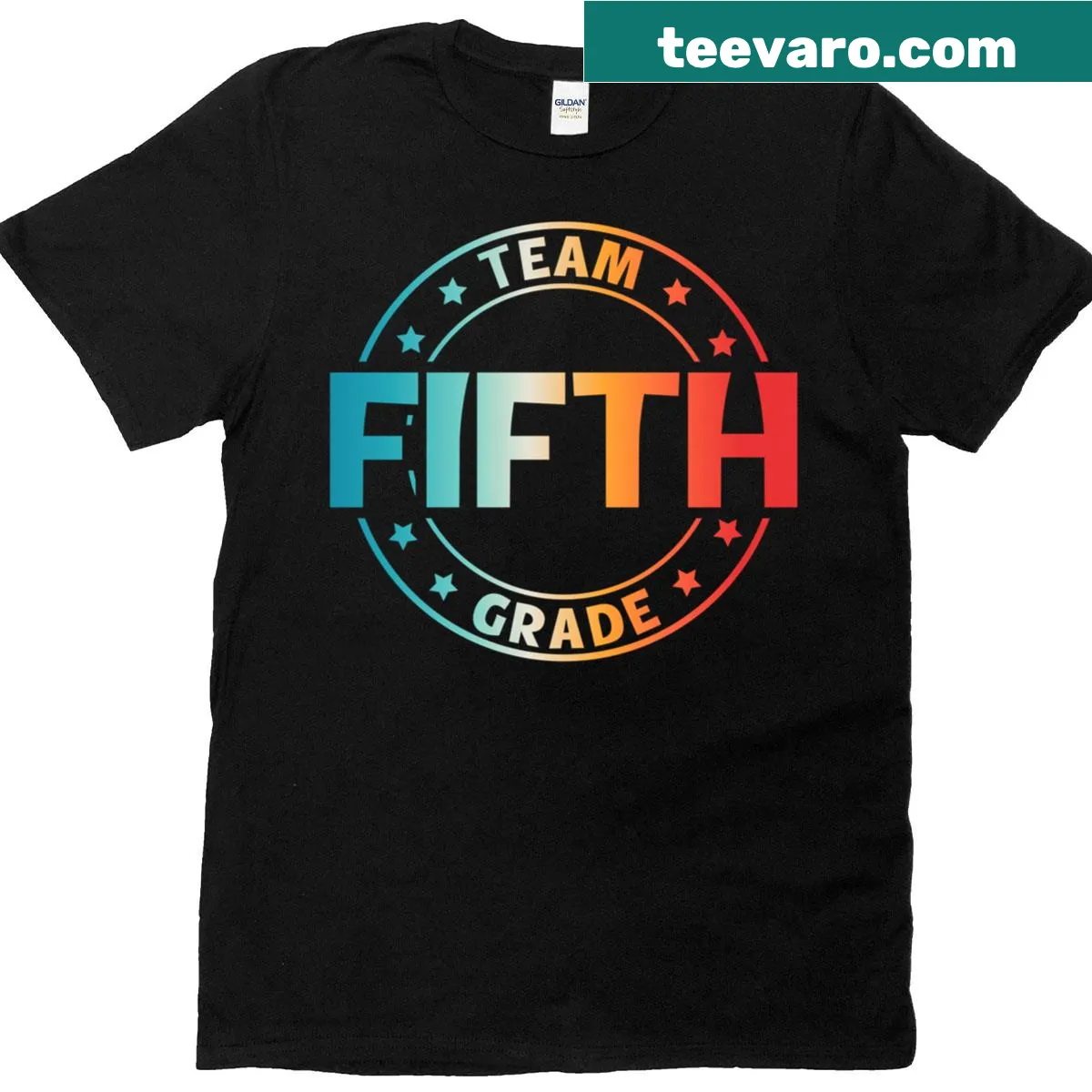 Back-to-school shirt for fifth grade teachers and students — on a men's t-shirt