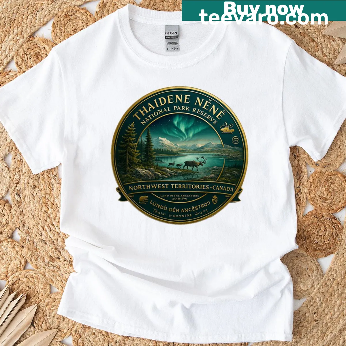 Seal of Thaidene Nn National Park Reserve on a T-shirt — on a men's t-shirt